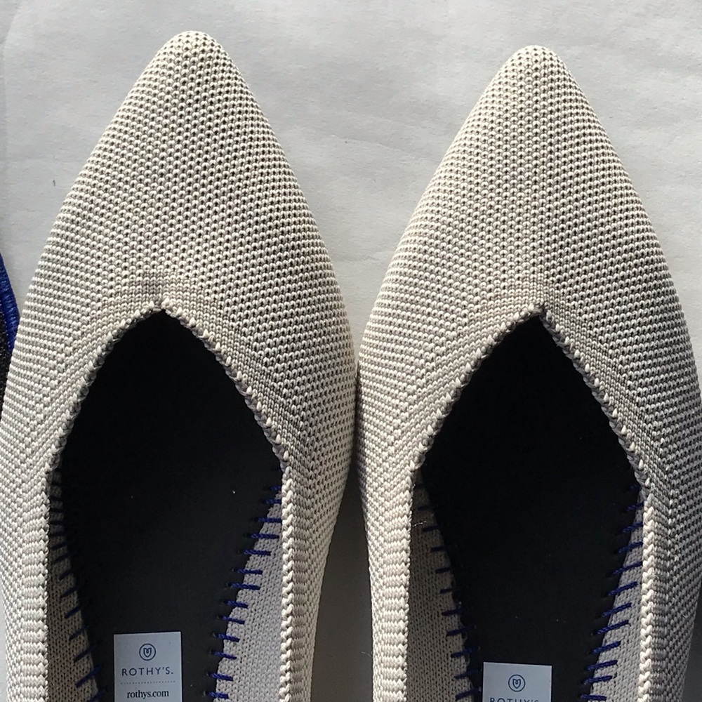 Nwot Rothy's The Point In Flax Birdseye Size 8.5 - image 5